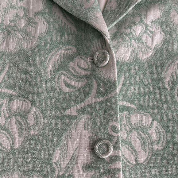 Alfred Dunner Mint Green and White Floral Blazer Size 8 - Picture 4 of 8